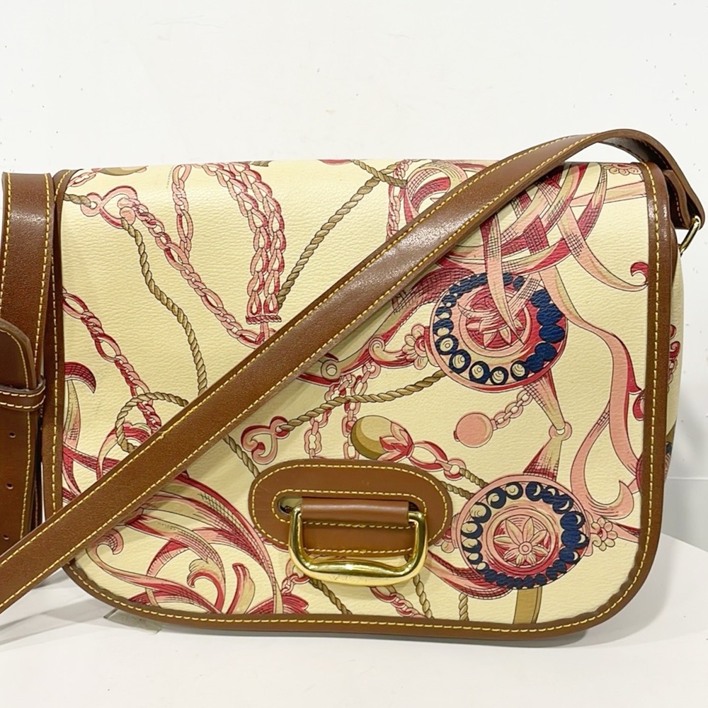 Nas Bag Top Class‎ Vintage Genuine Leather Chain Crossbody Shoulder Bag Saddle